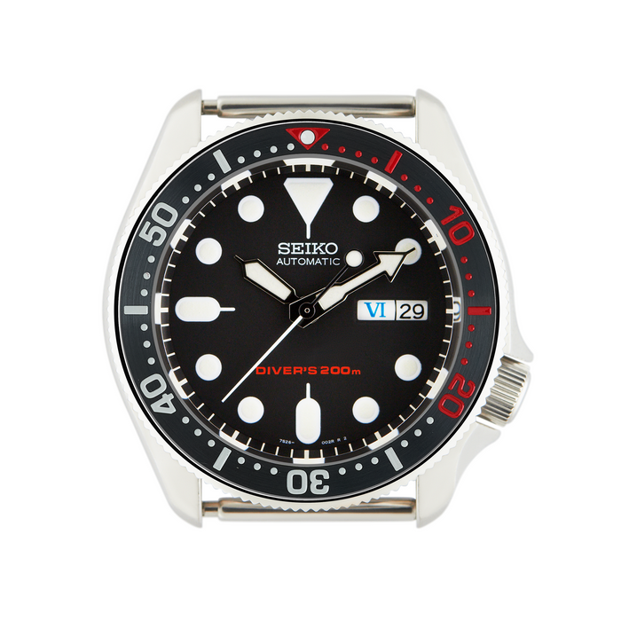 SKX007/SRPD Steel Bezel Insert: Black Series Style Red