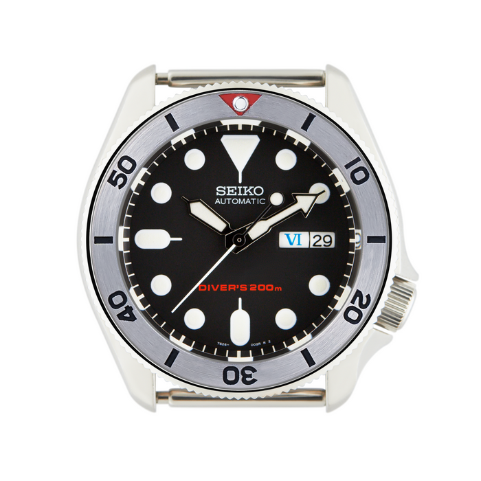SKX Steel Bezel Insert: Vintage SKX Style Red for SKX007 SKX009