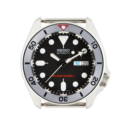 SKX Steel Bezel Insert: Vintage SKX Style Red for SKX007 SKX009
