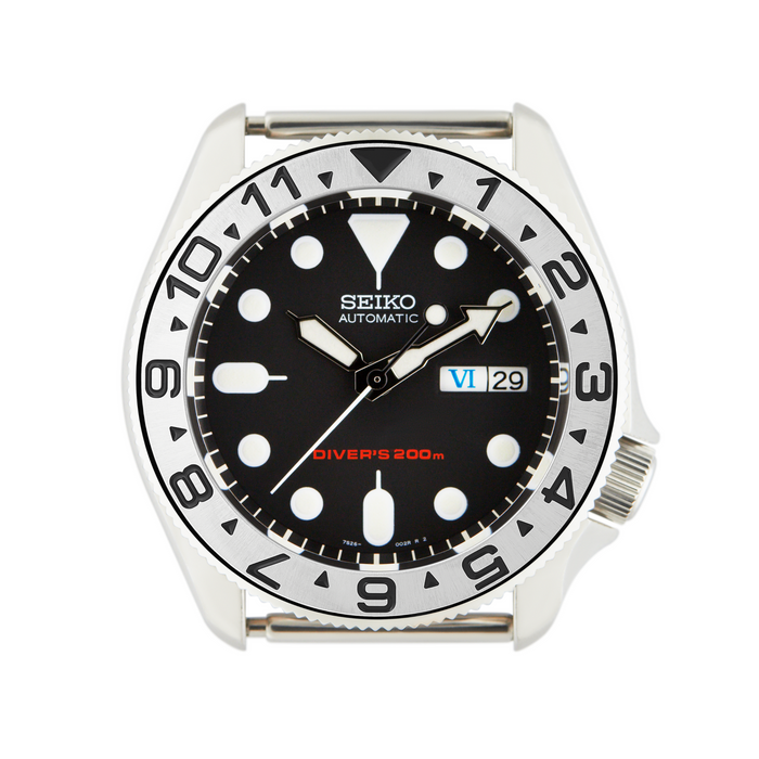 SKX007/SRPD Steel Bezel Insert: Dual Time style