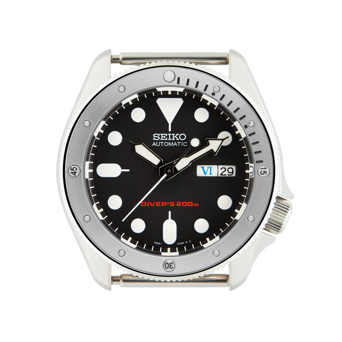 SKX007/SRPD Steel Bezel Insert: Nautical Steel