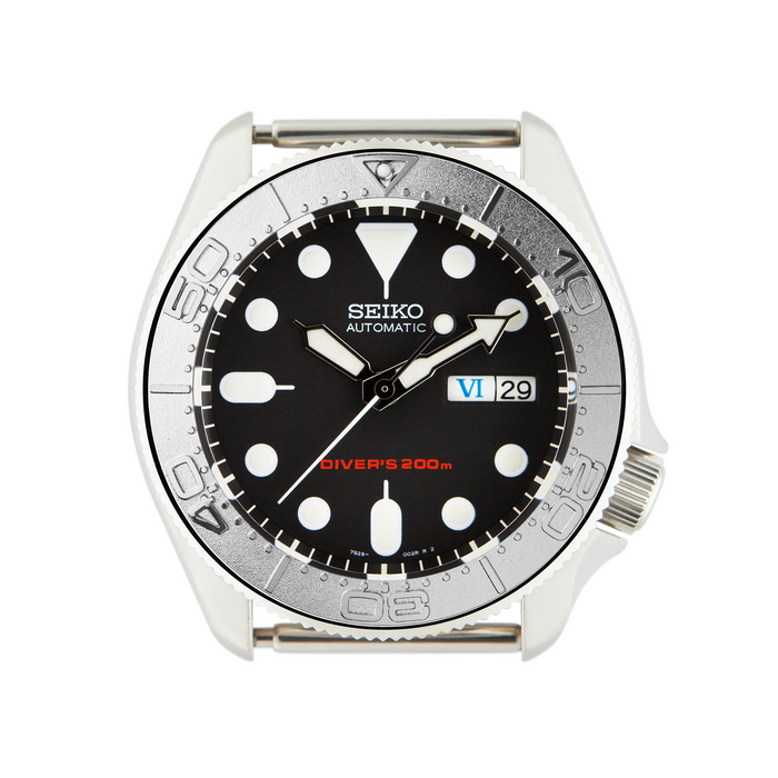 SKX007/SRPD Steel Bezel Insert: SMP style Silver