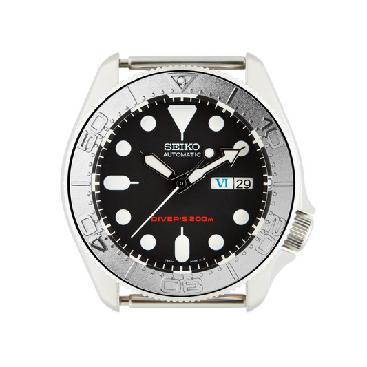 SKX007/SRPD Steel Bezel Insert: SMP style Silver