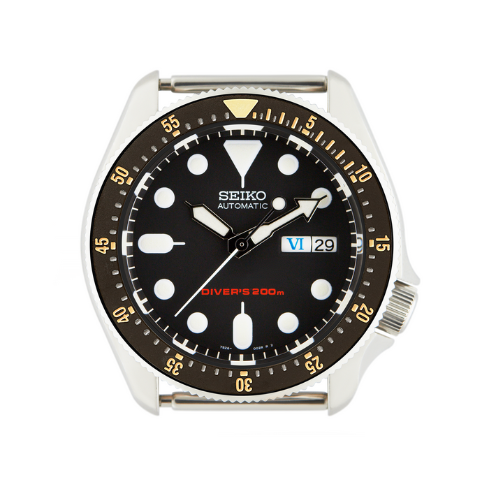 SKX007/SRPD Steel Bezel Insert: Vintage U1 Black