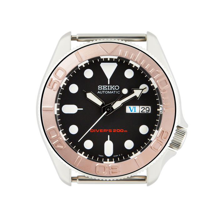 SKX007/SRPD Steel Bezel Insert: YM style Rose Gold Yachtmaster