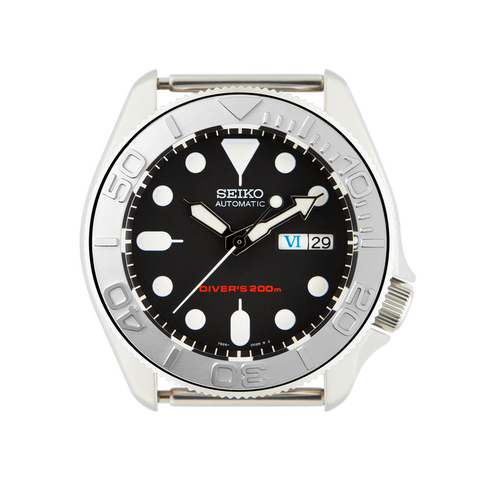 SKX007/SRPD Steel Bezel Insert: YM style Silver Yachtmaster