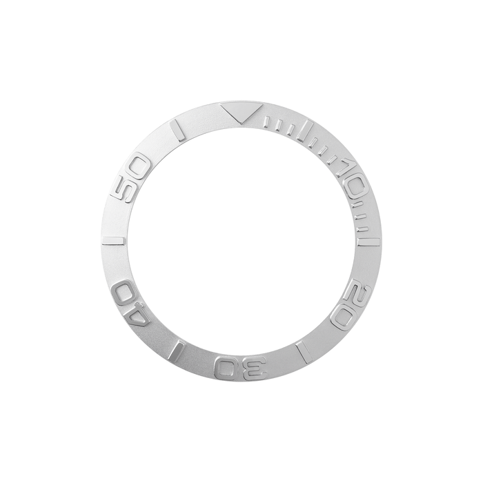 SKX007/SRPD Steel Bezel Insert: YM style Silver Yachtmaster