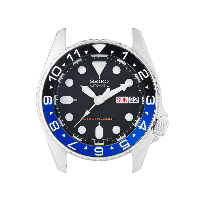 SKX013 Ceramic Bezel Insert: Dual Time Style Black/Blue (Batman)