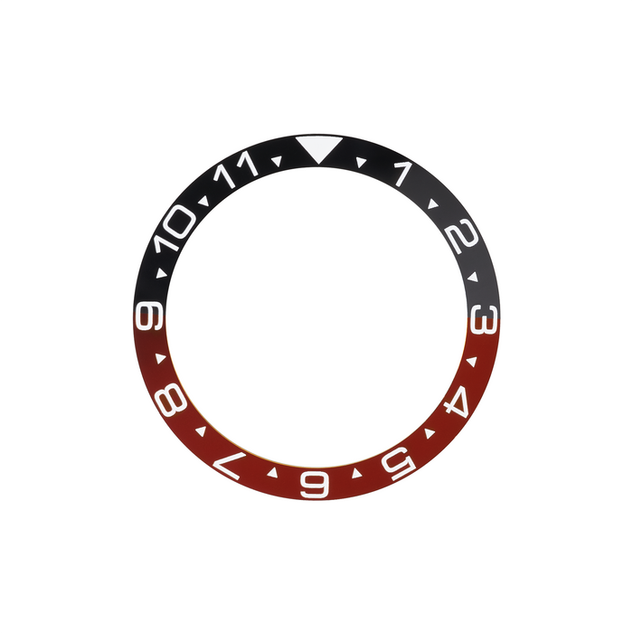 SKX013 Ceramic Bezel Insert: Dual Time Style Black/Red (Coke)