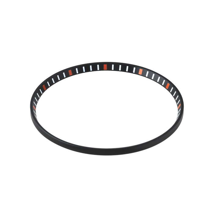 SKX013 Chapter Ring: Matte Black Finish with Orange Markers