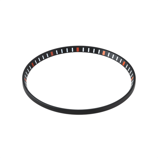 SKX013 Chapter Ring: Matte Black Finish with Orange Markers