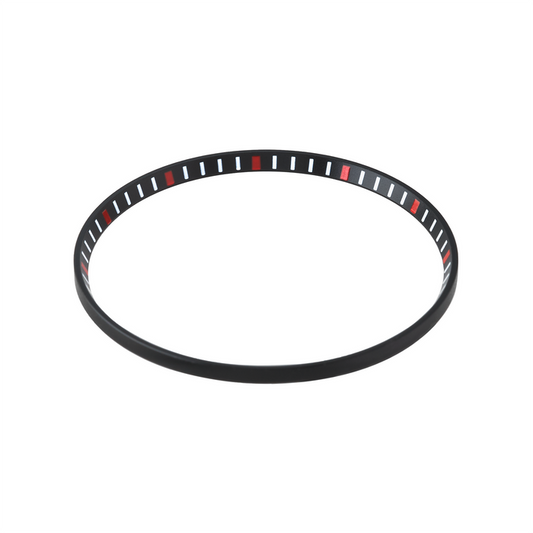 SKX013 Chapter Ring: Matte Black Finish with Red Markers