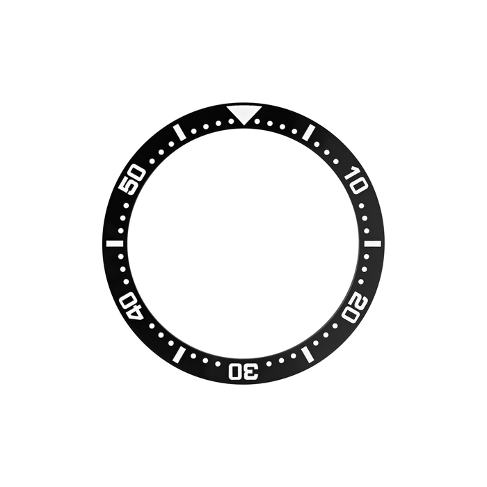SKX013 Lumed Ceramic Bezel Insert: Seiko style Black/White