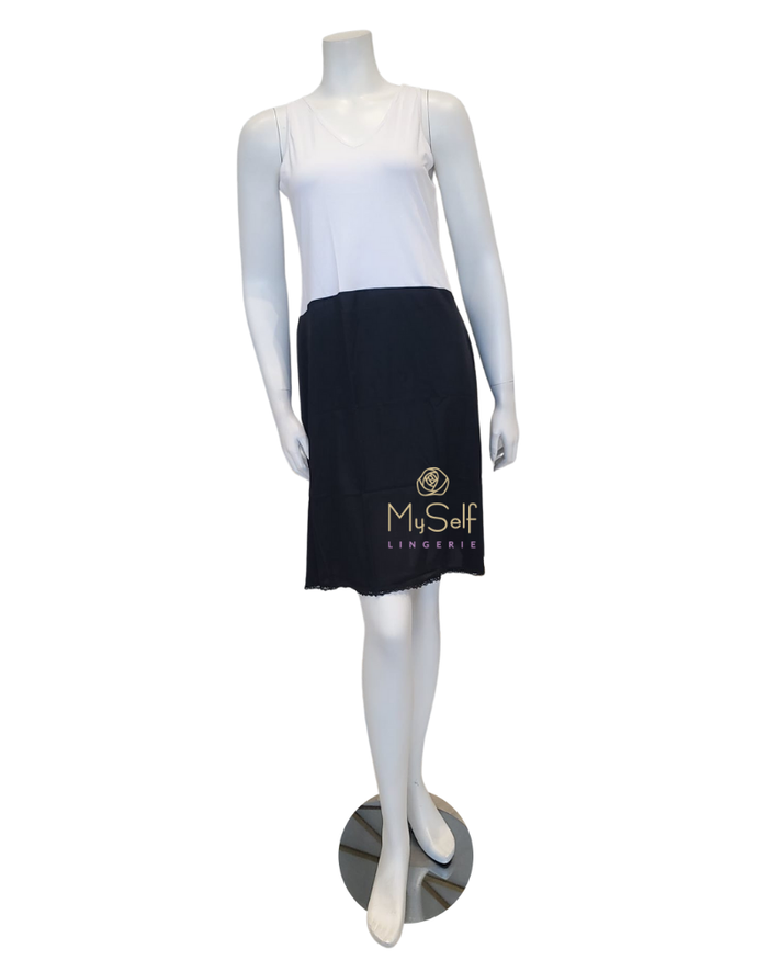 Slimit SLM2580 37" Cotton Top Nylon Bottom Full Slip myselfingerie.com