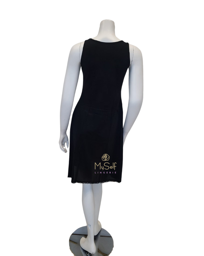 Slimit SLM2580 37" Cotton Top Nylon Bottom Full Slip myselfingerie.com