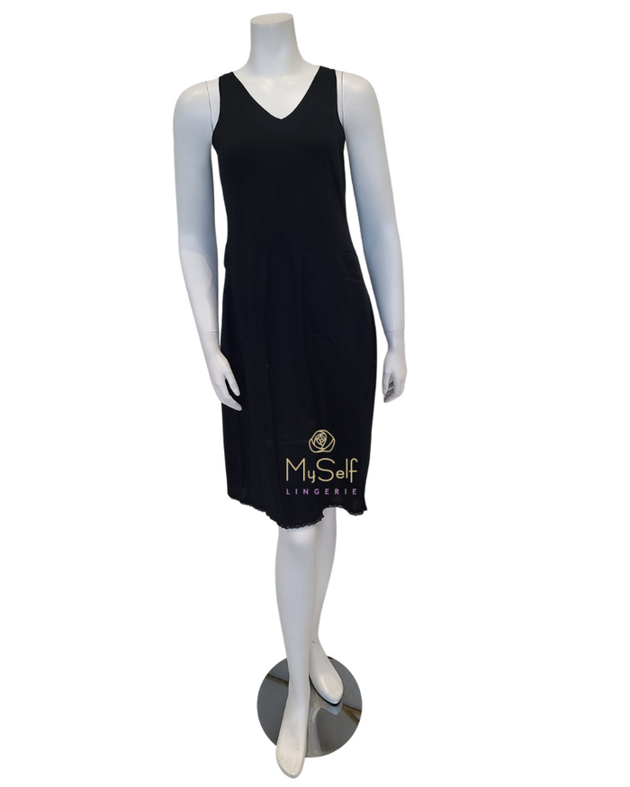 Slimit SLM2580 39" Cotton Top Nylon Bottom Full Slip myselflingerie.com