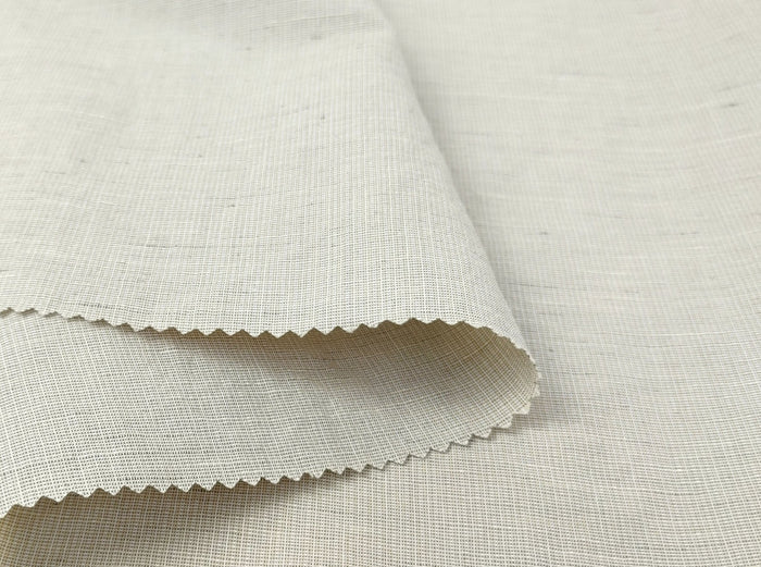 Soft and Breathable Linen - Cotton Striped Fabric - 27% Linen, 73% Cotton 7359 - The Linen Lab - Beige