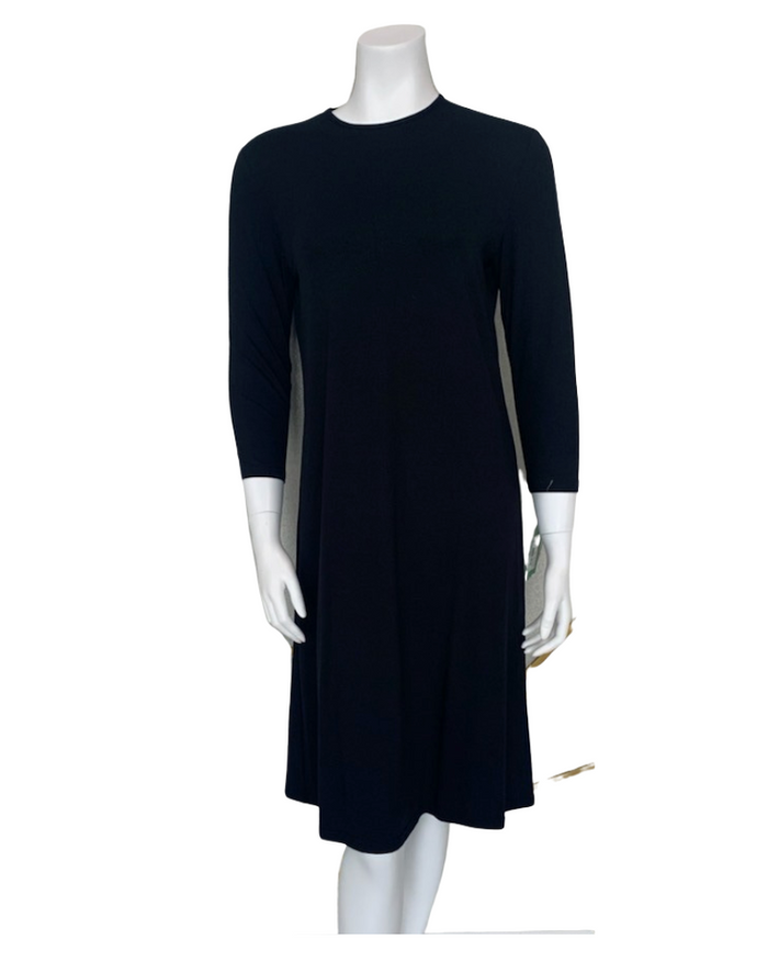 Sparrow Black Long Sleeve 43" Shell Dress