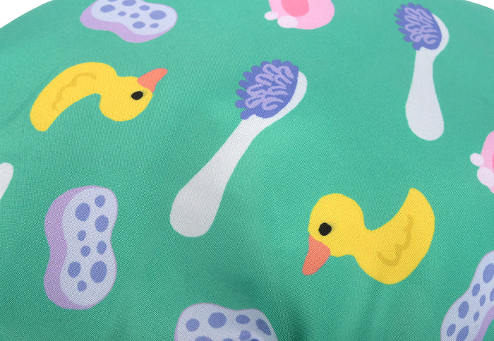 P.L.A.Y. Splish Splash Collecton - Shower Quack Toy close up of print