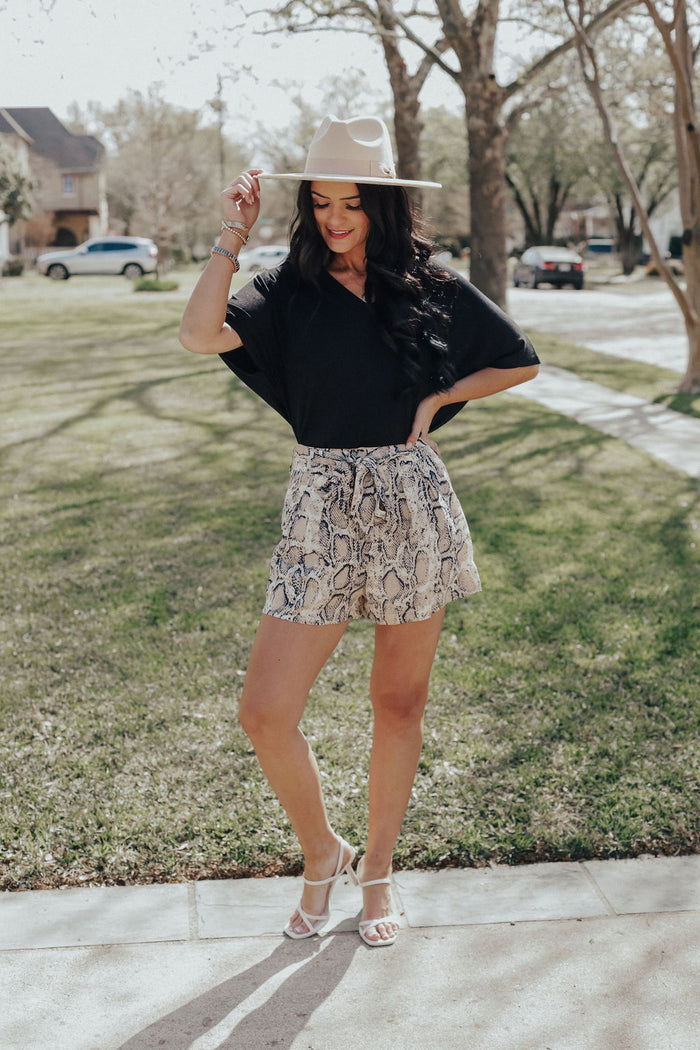 Split Side Tunic Top (BLACK)