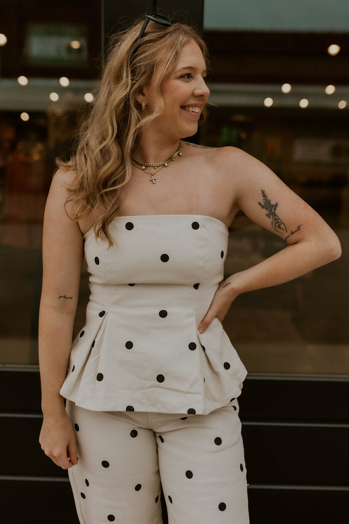 Spot On Peplum Top