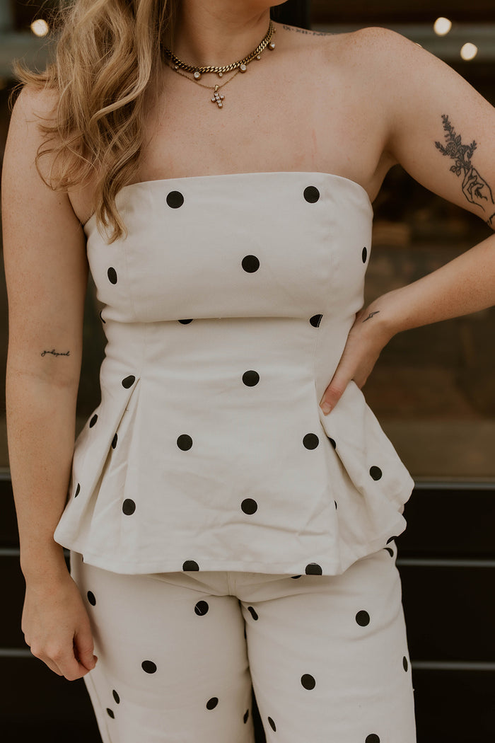 Spot On Peplum Top