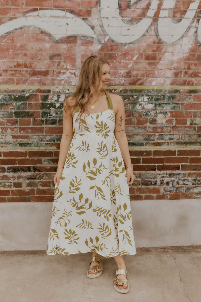 Spring Fling Floral Dress- Kiwi