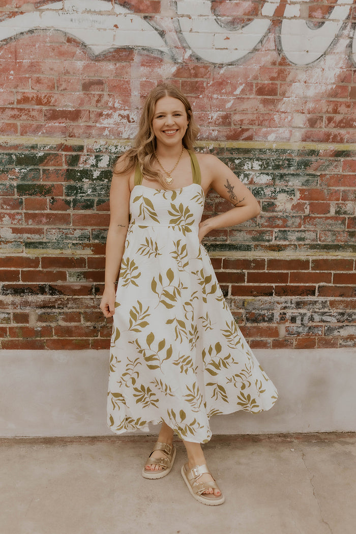Spring Fling Floral Dress- Kiwi