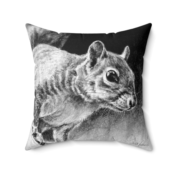 "Squirrel" Square Pillow.