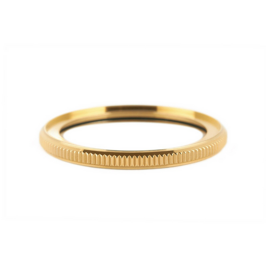 SRP Turtle Coin Edge Bezel: Polished Gold Finish for Seiko Turtle Reissue