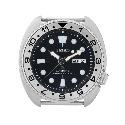 SRP Turtle Steel Bezel Insert: Dual Time for Seiko Turtle Reissue