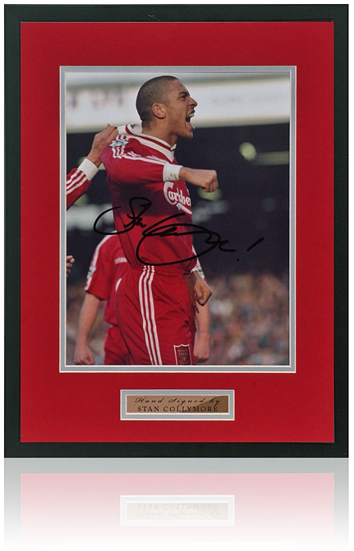 Stan Collymore Hand Signed Liverpool Photograph 15x19" Framed