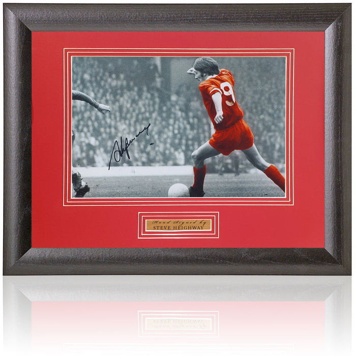 Steve Heighway Liverpool Legend Hand Signed Photograph 15x19" Framed