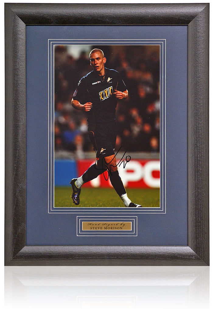 Steve Morison Millwall Hand Signed 2010 Play-off Final Photograph 15x19" Framed