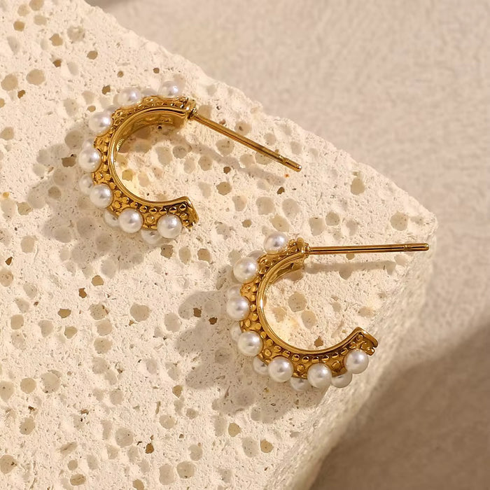 Studded In Pearl Earrings