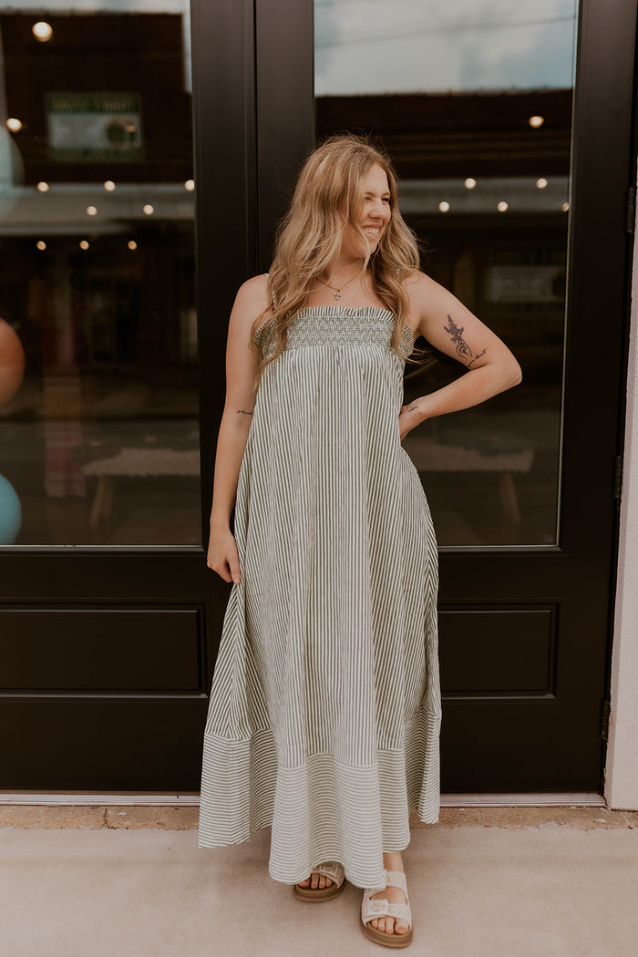 Summer Grove Maxi Dress- Green