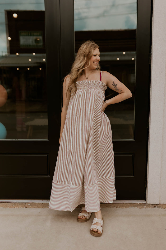 Summer Grove Maxi Dress-Khaki