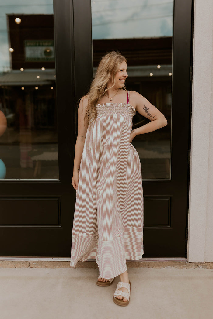 Summer Grove Maxi Dress-Khaki