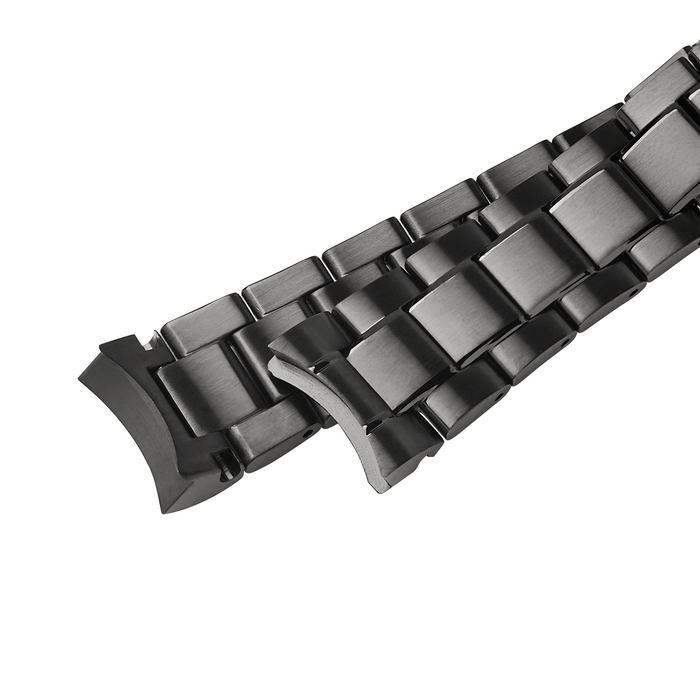 Sumo Watch Bracelet: Three-Piece Brushed Black Finish