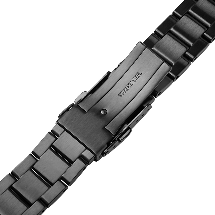 Sumo Watch Bracelet: Three-Piece Brushed Black Finish
