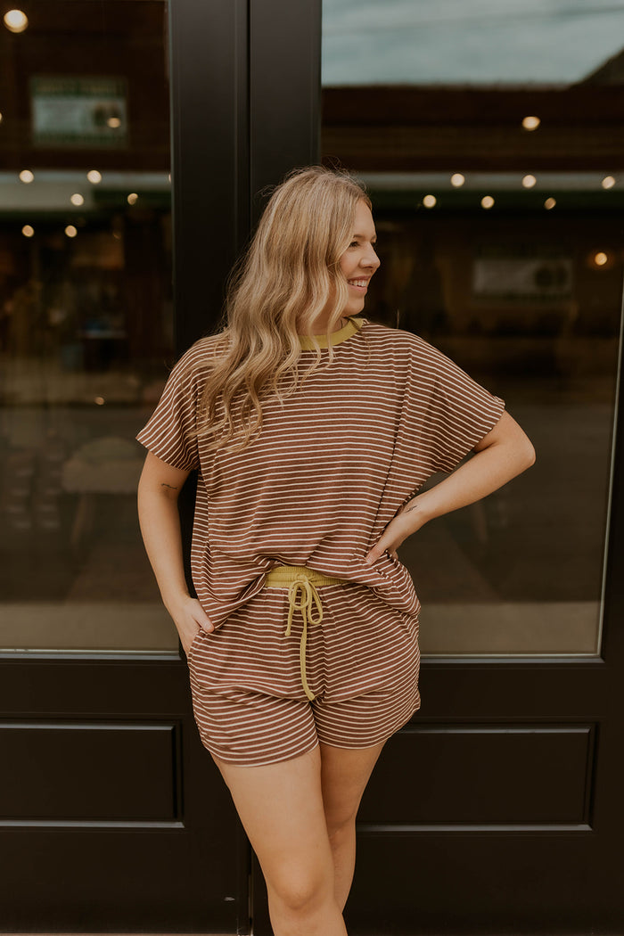 Sunbeam Striped Set- Mocha