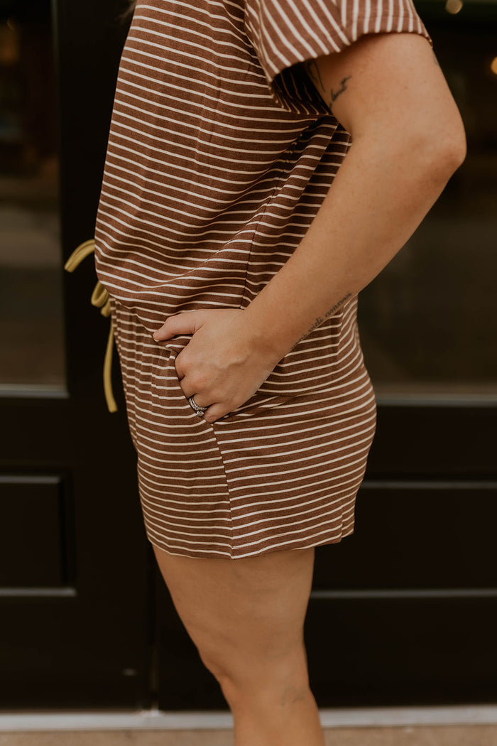Sunbeam Striped Set- Mocha