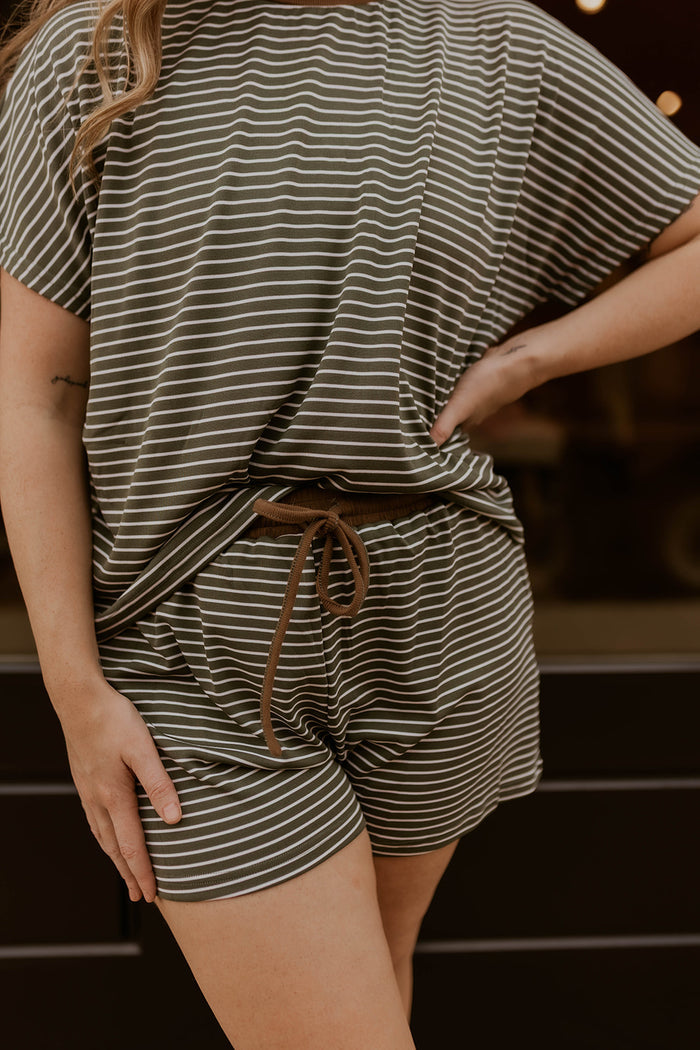 Sunbeam Striped Set- Olive