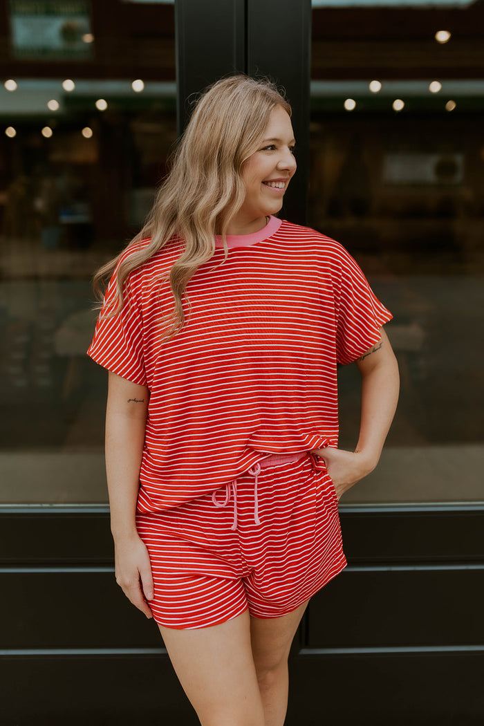 Sunbeam Striped Set- Red