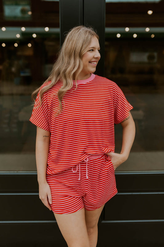 Sunbeam Striped Set- Red