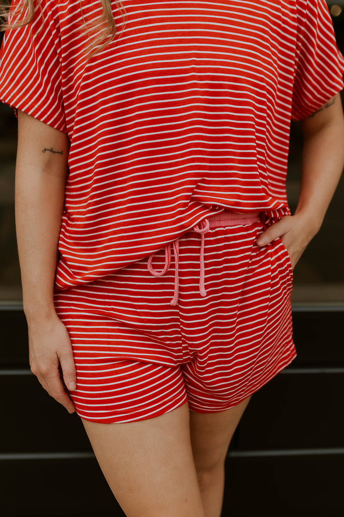 Sunbeam Striped Set- Red