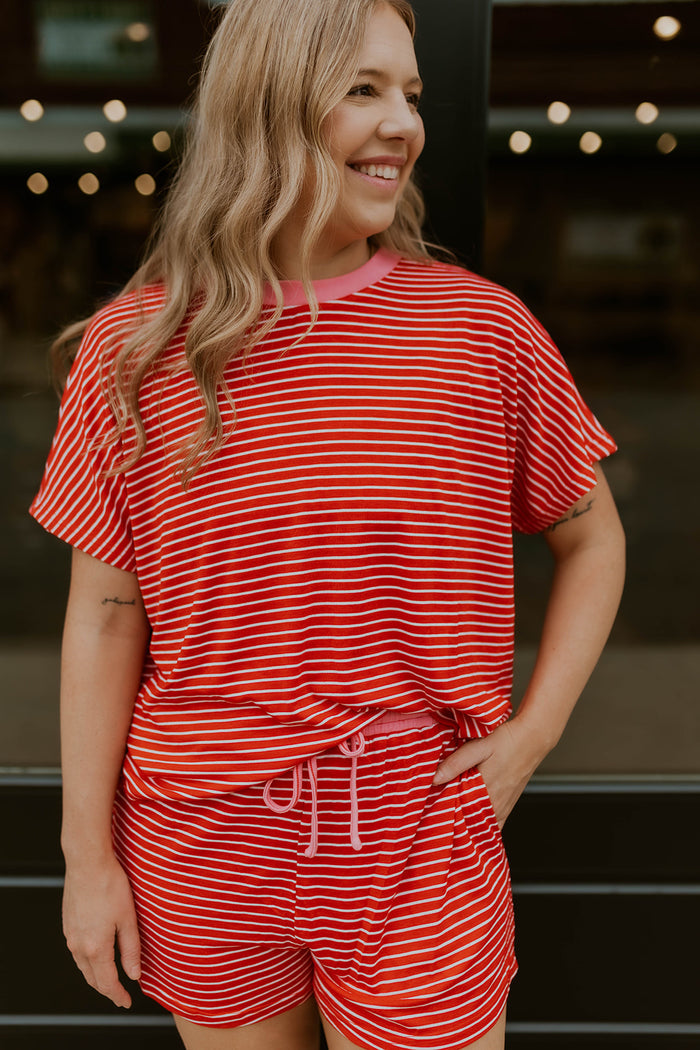 Sunbeam Striped Set- Red