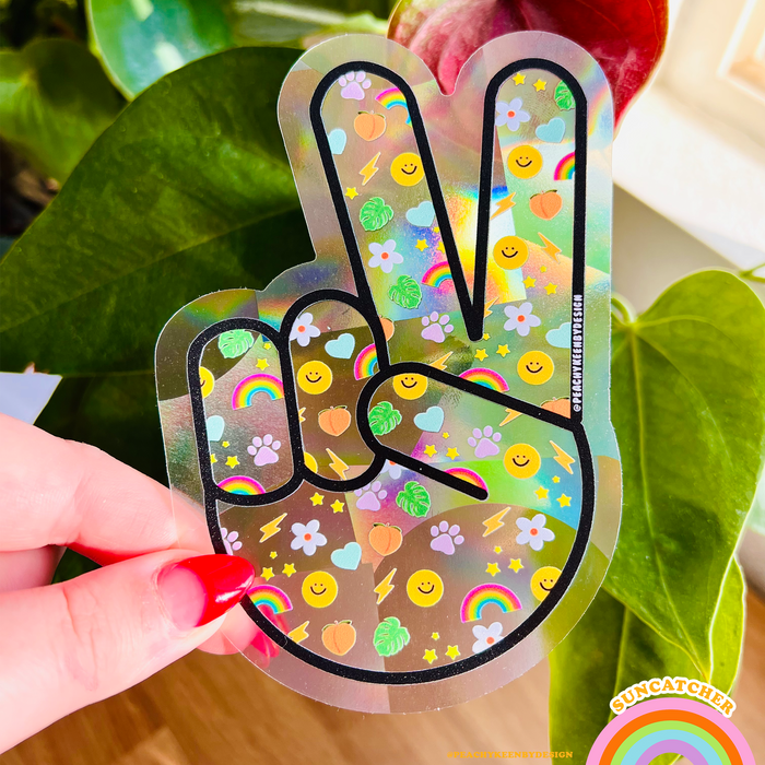 SUNCATCHER Peace Sign 5"