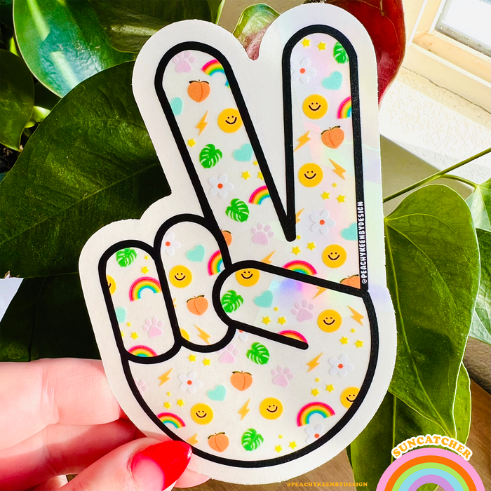 SUNCATCHER Peace Sign 5"