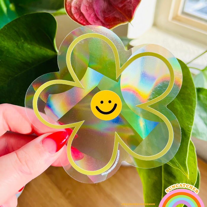 SUNCATCHER Smiley Flower 4"